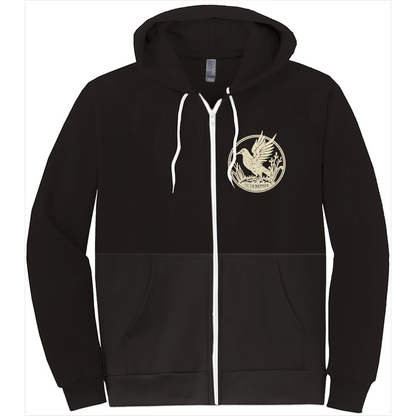 Black Bird Zip Hoodie